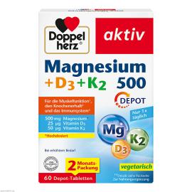 Doppelherz Magnesium 500+D3+K2 Depot Tabletten
