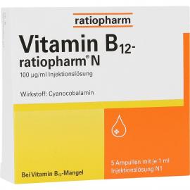 Vitamin B12-Ratiopharm N 100 \µg/ml Inj.-Lsg.Amp.